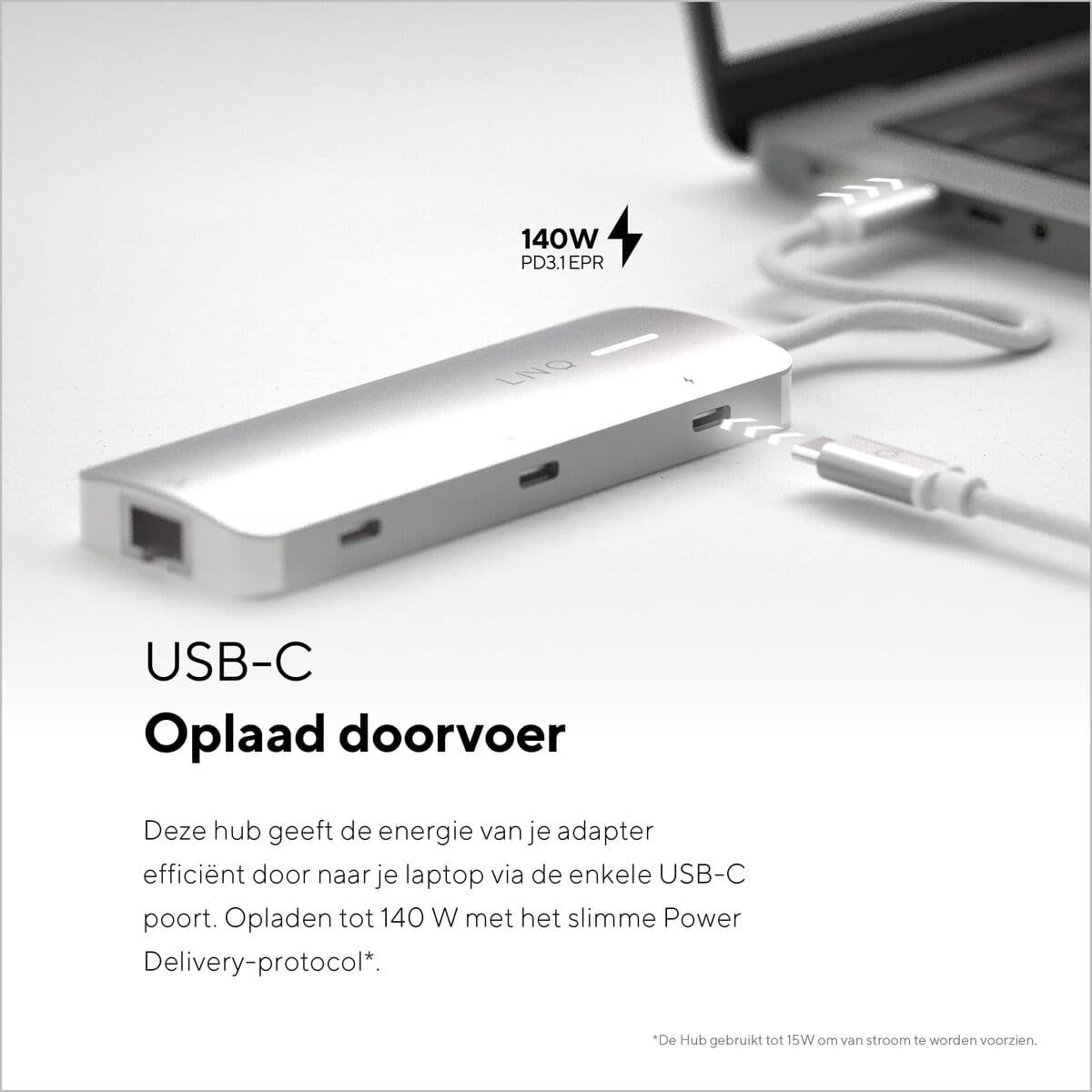 USB-HUB Linq Byelements LQ49081 Vit Grå — thumbnail 8