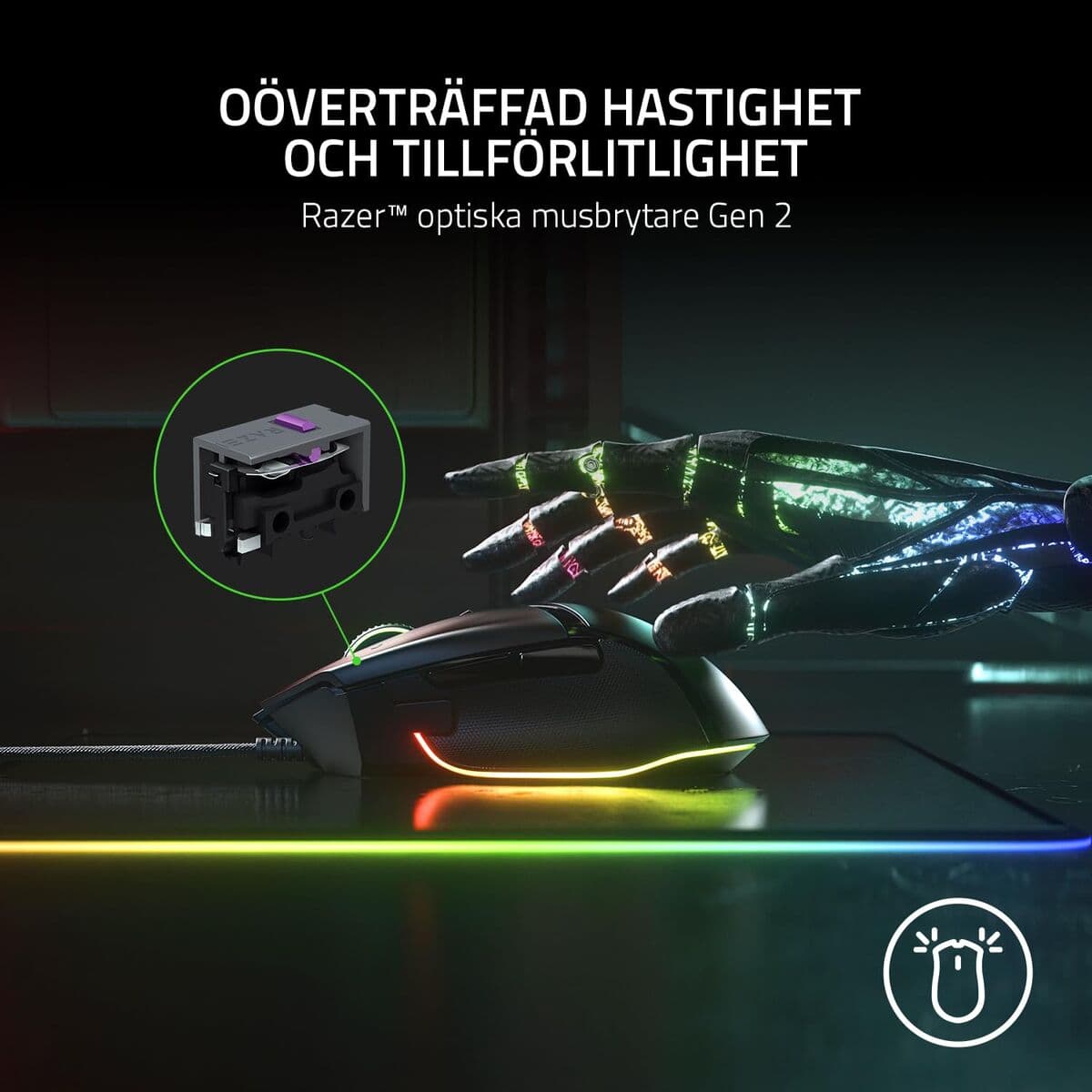 Mus Razer RZ01-04000100-R3M1 Svart 26000 DPI (1 antal) — thumbnail 22
