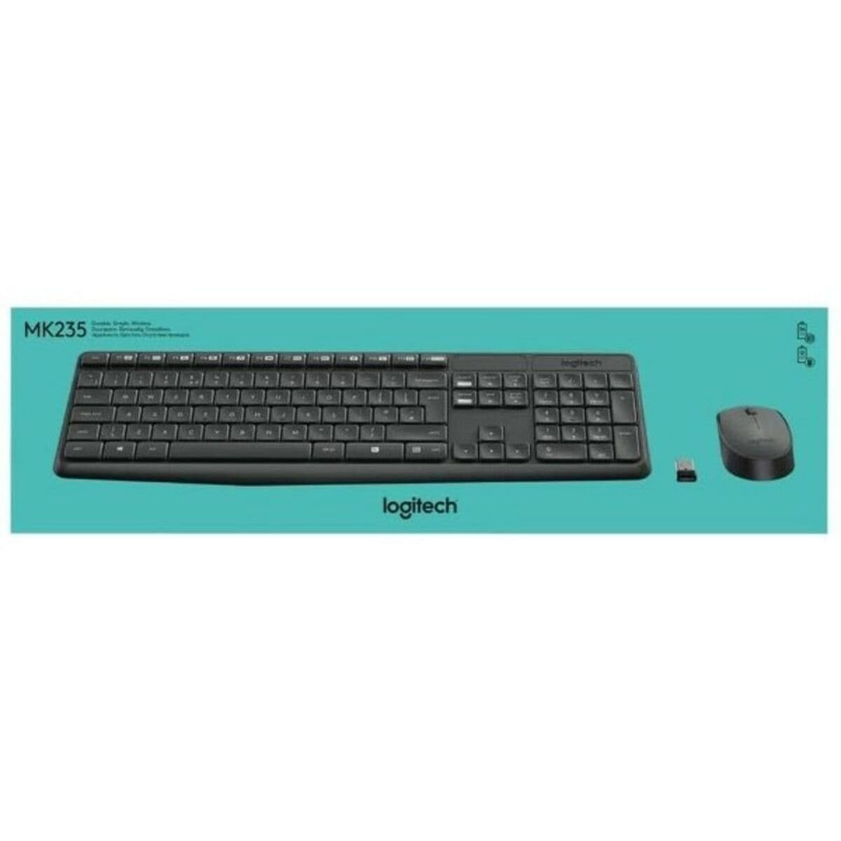Trådlöst Tangentbord och Mus Logitech 920-007919 Svart Grå Qwerty Spanska — thumbnail 8