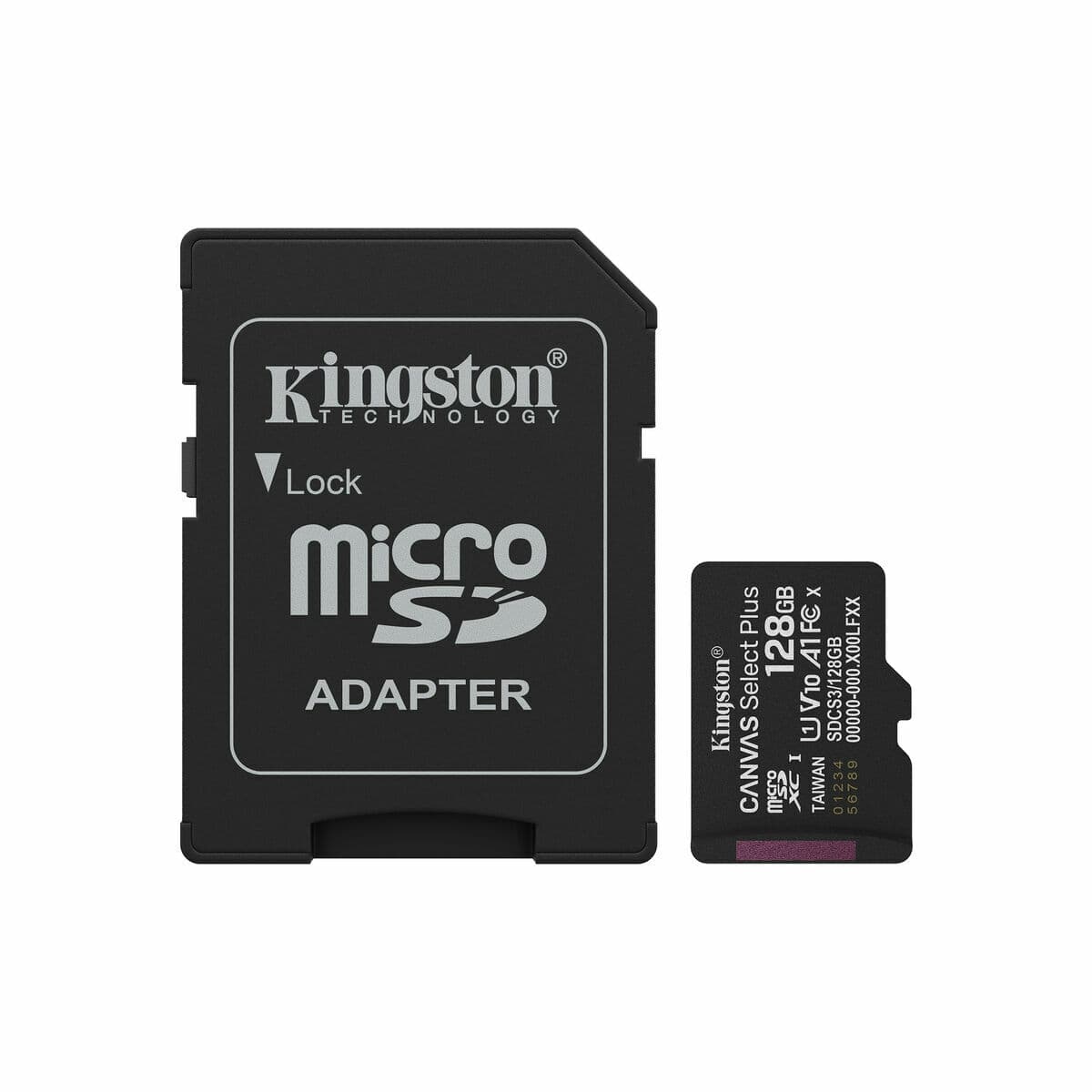 Micro-SD Minneskort med Adapter Kingston SDCS3/128GB 128 GB