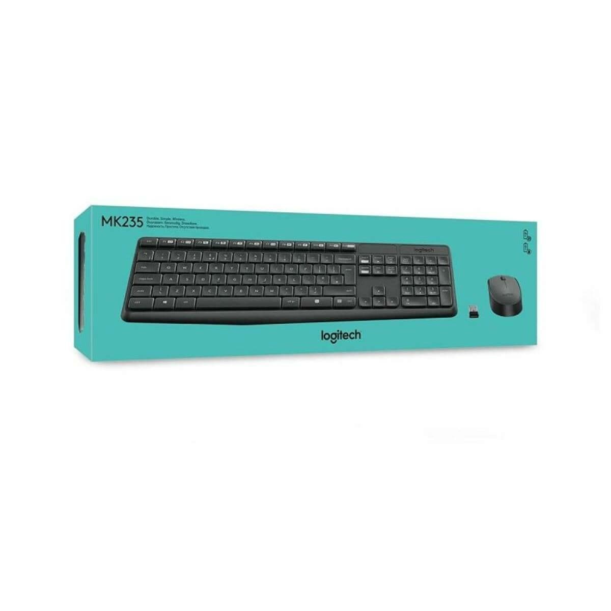 Trådlöst Tangentbord och Mus Logitech 920-007919 Svart Grå Qwerty Spanska