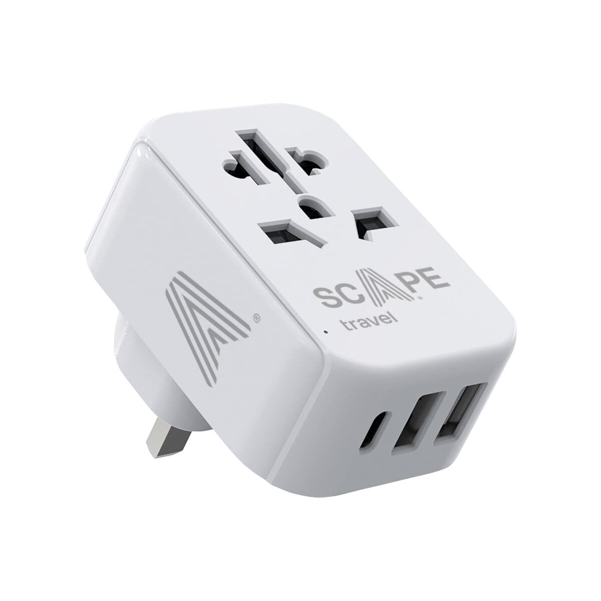 Plugg adapter Scape Travel 830C-UK Plast 150 W